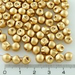 Mushroom Czech Beads - Gold - 6mm
