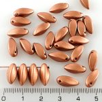 Flower Petal Twisted Czech Beads - Bronze Matte - 12mm