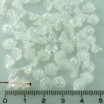 Bell Flower Caps Czech Beads - AB Crystal - 7mm