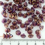 Bell Flower Caps Czech Beads - Metallic Iris - 7mm