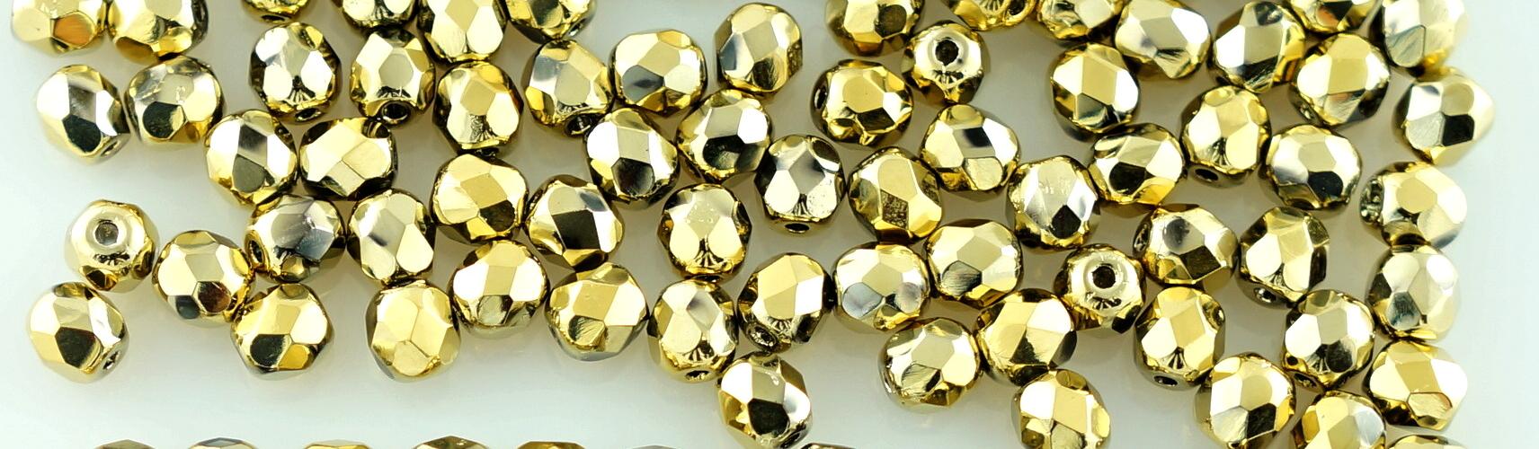 Yellow Opal, Czech Fire Polished Round Faceted Glass Beads, 6mm