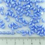 Pinch Czech Beads - Blue - 5mm