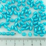 Pinch Czech Beads - Turquoise - 5mm