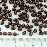 Pinch Czech Beads - Brown - 5mm