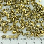 Pinch Czech Beads - Gold - 5mm