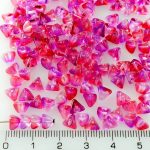 Half Pinch Large Czech Beads - Crystal Hot Pink - 7mm