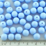 Round Czech Beads - Opaque Blue - 8mm