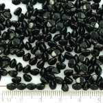 Pinch Czech Beads - Black - 5mm