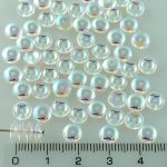 Disc Flat Disk One Hole Czech Beads - Crystal AB - 6mm