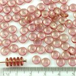 Disc Flat Disk One Hole Czech Beads - Crystal Purple Pink - 6mm