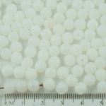 Round Czech Beads - Matte Opal Milky White - 6mm