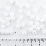 Czech Round Wedding Beads - White - 6mm