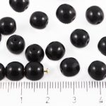 Round Czech Beads - Opaque Jet Black - 8mm