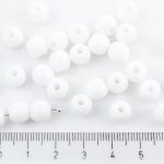Czech Round Wedding Beads - White - 8mm