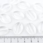 Flat Oval Czech Beads - Crystal Clear - 20mm