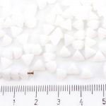 Half Pinch Large Czech Beads - White Alabaster Opal - 7mm