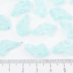 Dog Pet Head Animal Czech Beads - Crystal Turquoise Blue Wash - 20mm