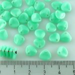 Flower Petal Czech Beads - Opal Turquoise - 8mm
