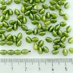 Pinch Czech Beads - Pastel Olive Green - 5mm