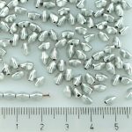 Pinch Czech Beads - Crystal Silver Aluminium - 5mm