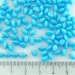 Pinch Czech Beads - Alabaster Aqua Blue Silk Matte - 5mm