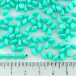 Pinch Czech Beads - Alabaster Green Turquoise Silk Matte - 5mm