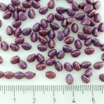 Pinch Czech Beads - Alabaster Vega Purple Luster - 5mm