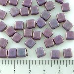 Two Hole Czech Beads - Vega Purple Luster - 6mm