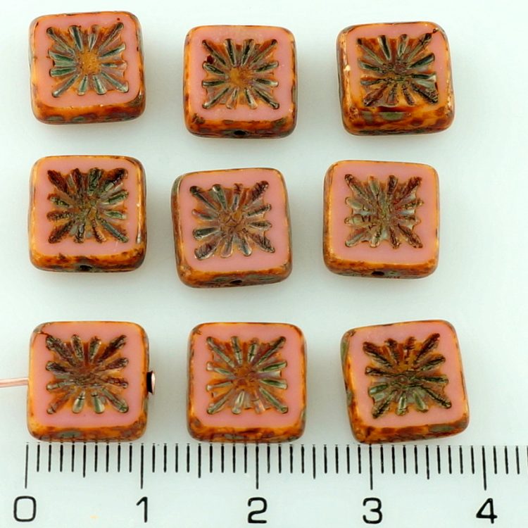 flat flower beads