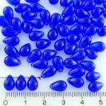 Teardrop Czech Beads - Crystal Dark Blue - 9mm