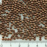 Round Czech Beads - Metallic Bronze - 3mm