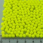 Round Faceted Fire Polished Czech Beads - UV Active Neon Yellow Matte - 4mm