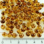 Mushroom Czech Beads - Picasso Yellow Crystal - 6mm