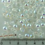 Mushroom Czech Beads - Crystal AB - 6mm
