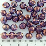 Mushroom Czech Beads - Crystal Vega Purple Luster - 9mm