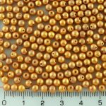 Round Czech Beads - Pink Gold Luster - 4mm