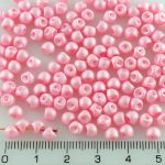Mushroom Czech Beads - Matte Pearl Pink Cotton Candy - 4mm