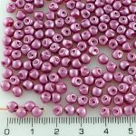 Mushroom Czech Beads - Matte Pearl Purple Cotton Candy - 4mm