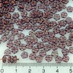 Forget-Me-Not Flower Czech Small Flat Beads - Crystal Vega Purple Luster - 5mm