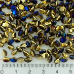 Pinch Czech Beads - California Gold Blue - 5mm