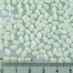 Pinch Czech Beads - Opaque White AB Half - 5mm