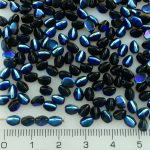 Pinch Czech Beads - Black AB Half - 5mm