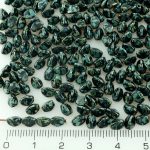 Pinch Czech Beads - Picasso Black - 5mm