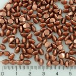 Pinch Czech Beads - Matte Bronze Copper - 5mm