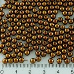Round Czech Beads - Metallic Bronze - 4mm