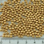 Round Czech Beads - Matte Bronze Pale Gold - 3mm