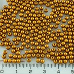 Round Czech Beads - Matte Bronze Gold - 3mm