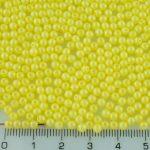 Round Czech Beads - Pearl Shine Yellow Amber - 3mm