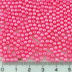 Round Czech Beads - Pearl Shine Pink - 3mm