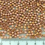 Round Czech Beads - Pink Picasso Luster - 3mm